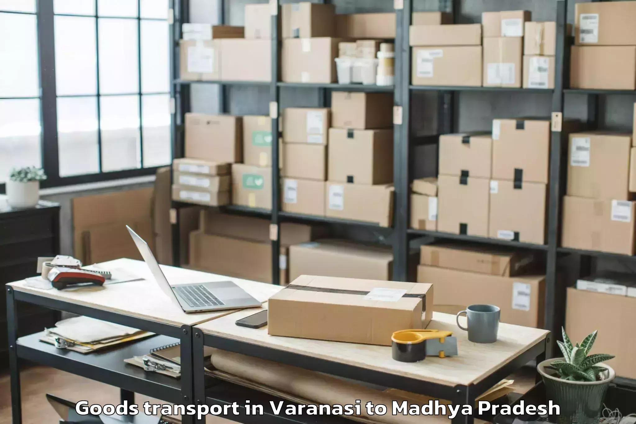 Book Varanasi to Khandwa Goods Transport Online